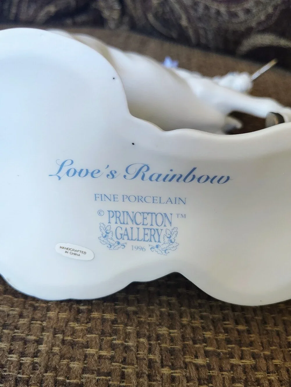 VTG Princeton Gallery “Love’s Rainbow” Fine Porcelain Unicorn Figurine 1996